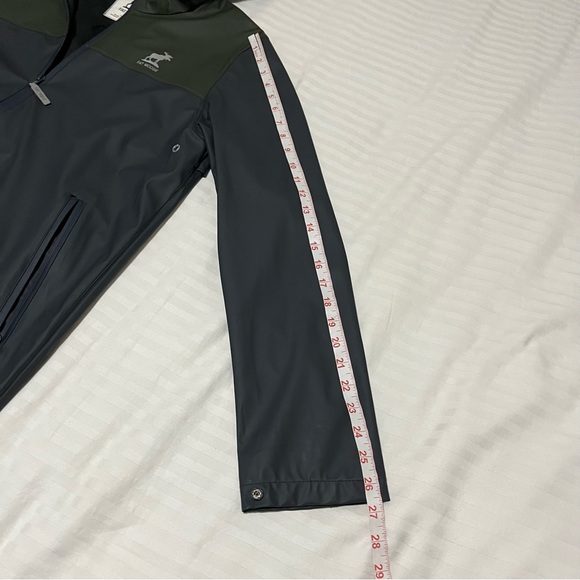 Fat Moose Hooded Rain Jacket Black /Green size Small - Picture 13 of 16